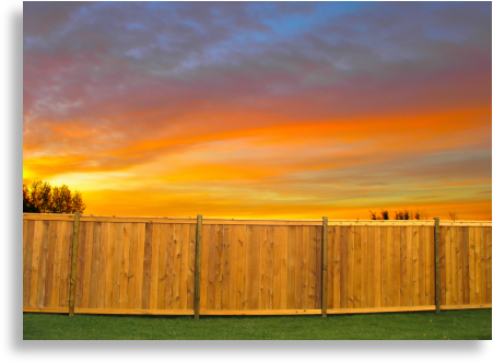 Wood fence